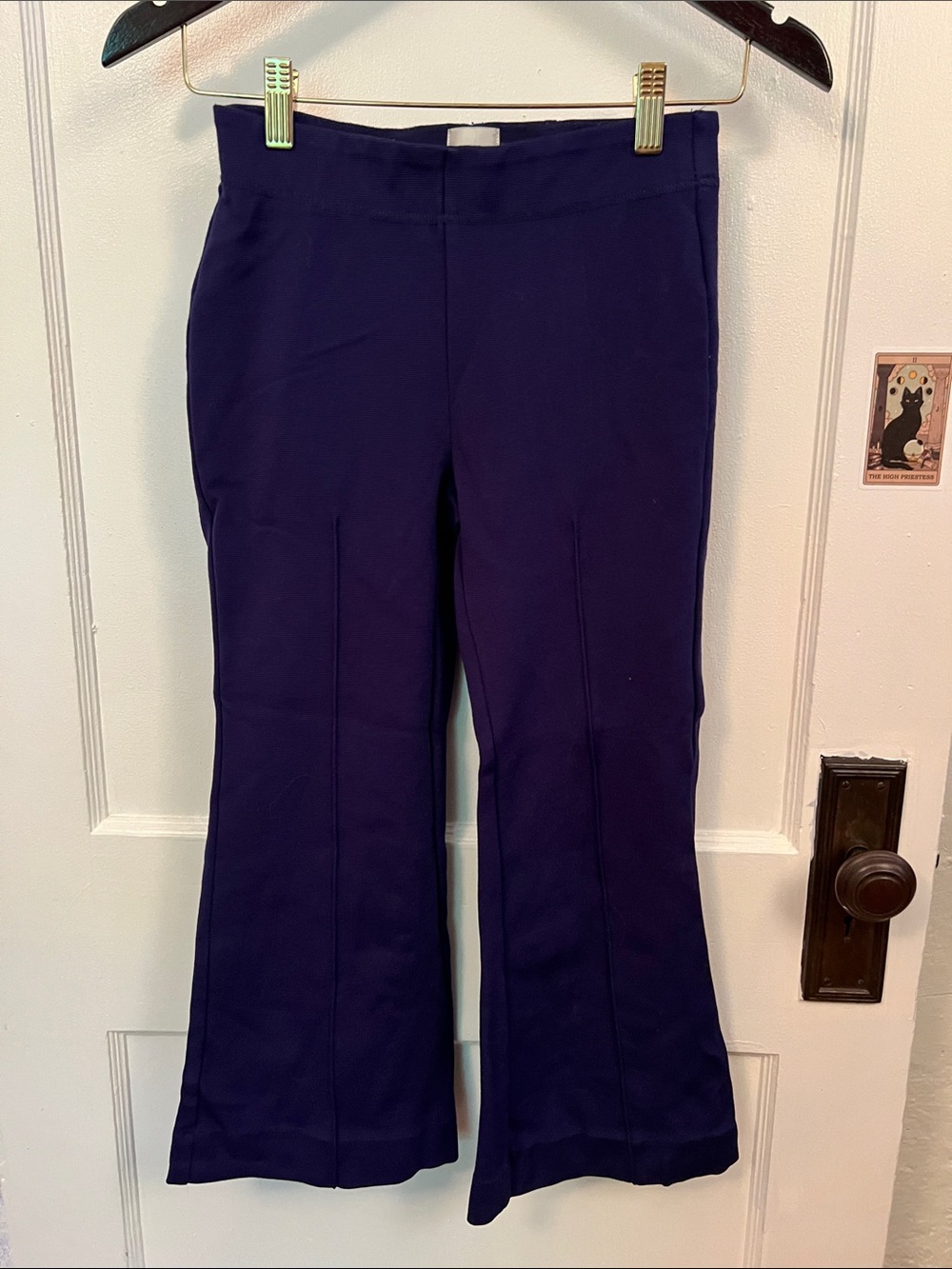 Anthropologie Deep Navy Flare Pants